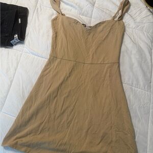 Oh Polly Mini Dress Size M Tan NWT